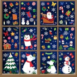 Christmas Characters Window Clings, 300 Pcs 17 Christmas Characters Window Clings, 300 Pcs -Xmas Supplies Shop 14426 1