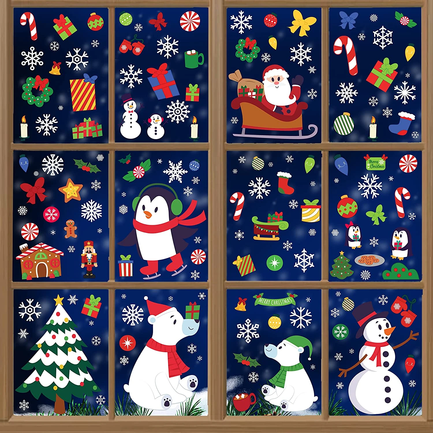 Christmas Characters Window Clings, 300 Pcs 10 Christmas Characters Window Clings, 300 Pcs - Image 8
