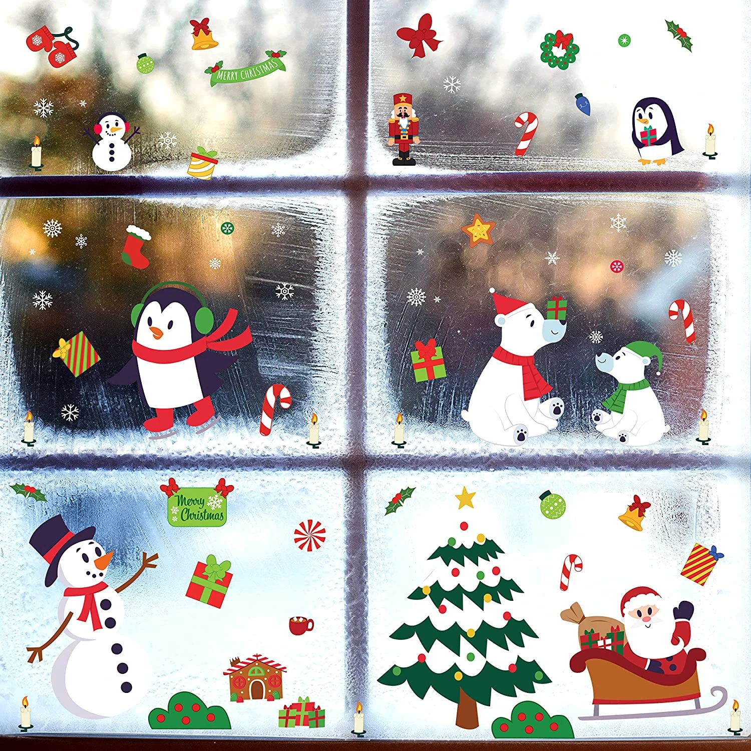 Christmas Characters Window Clings, 300 Pcs 4 Christmas Characters Window Clings, 300 Pcs - Image 2