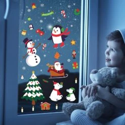 Christmas Characters Window Clings, 300 Pcs 12 Christmas Characters Window Clings, 300 Pcs -Xmas Supplies Shop 14426 3