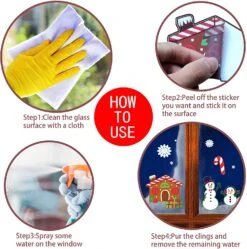 Christmas Characters Window Clings, 300 Pcs 14 Christmas Characters Window Clings, 300 Pcs -Xmas Supplies Shop 14426 5