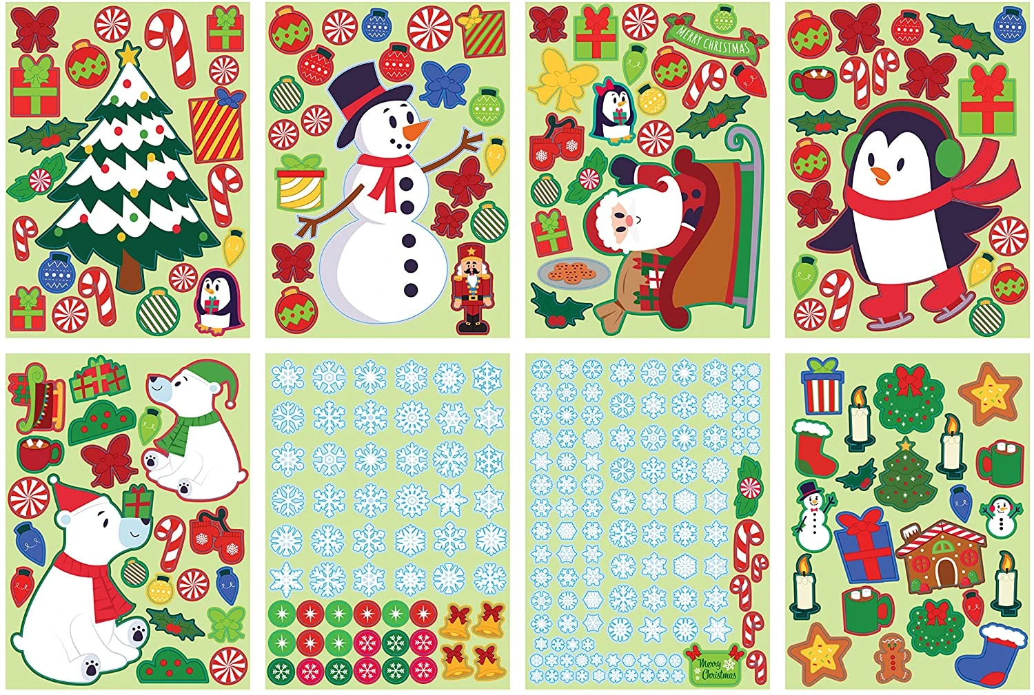 Christmas Characters Window Clings, 300 Pcs 8 Christmas Characters Window Clings, 300 Pcs - Image 6