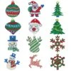 48 Piece Wooden Christmas Ornaments DIY Craft Kit 2 48 Piece Wooden Christmas Ornaments DIY Craft Kit -Xmas Supplies Shop 146