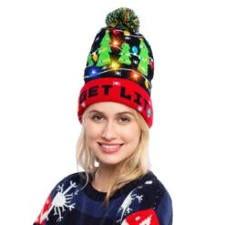 Christmas Tree Knitted Lit-up Beanie 10 Christmas Tree Knitted Lit-up Beanie -Xmas Supplies Shop 151