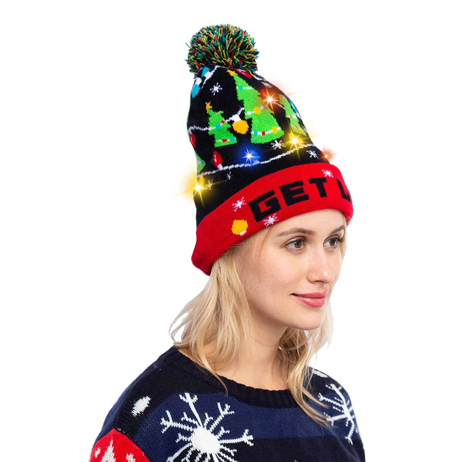 Christmas Tree Knitted Lit-up Beanie 7 Christmas Tree Knitted Lit-up Beanie - Image 5