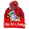Christmas Falalallama Llama Lit-up Knitted Beanie -Xmas Supplies Shop 153