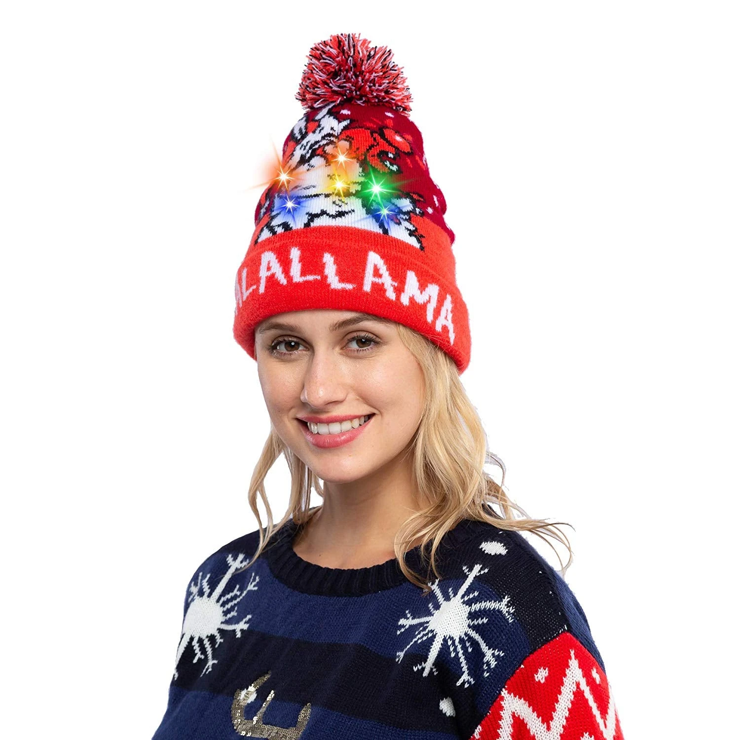 Christmas Falalallama Llama Lit-up Knitted Beanie 5 Christmas Falalallama Llama Lit-up Knitted Beanie - Image 3