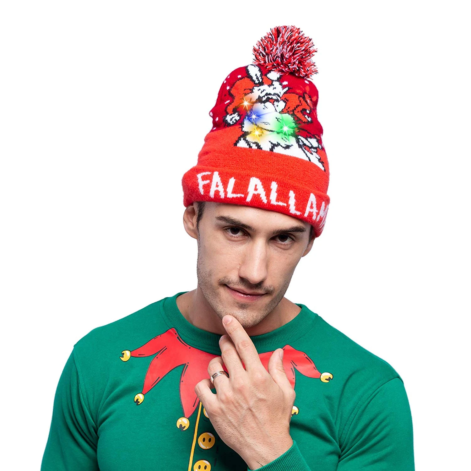 Christmas Falalallama Llama Lit-up Knitted Beanie 6 Christmas Falalallama Llama Lit-up Knitted Beanie - Image 4