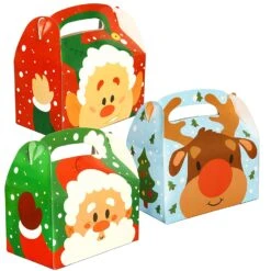 3d Christmas House Cardboard Treat Boxes