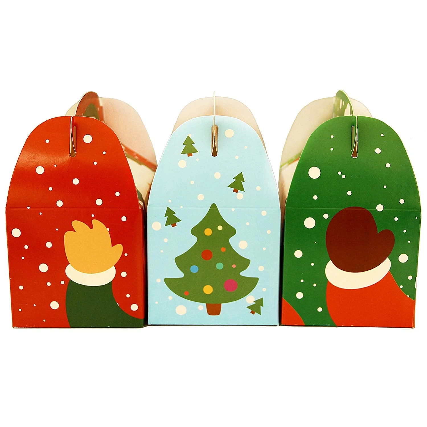 3d Christmas House Cardboard Treat Boxes 4 3d Christmas House Cardboard Treat Boxes - Image 2