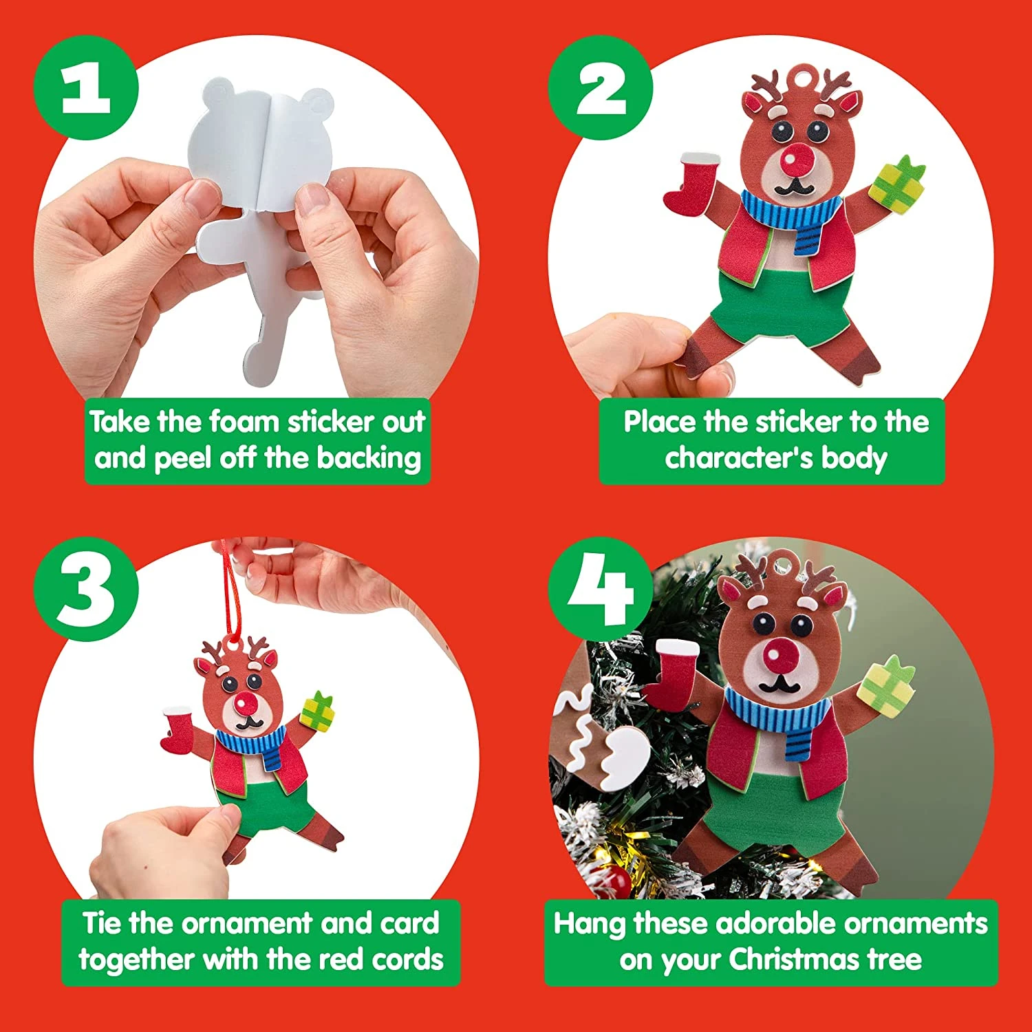 16Pcs Foam Christmas Character Ornaments 7 16Pcs Foam Christmas Character Ornaments - Image 5