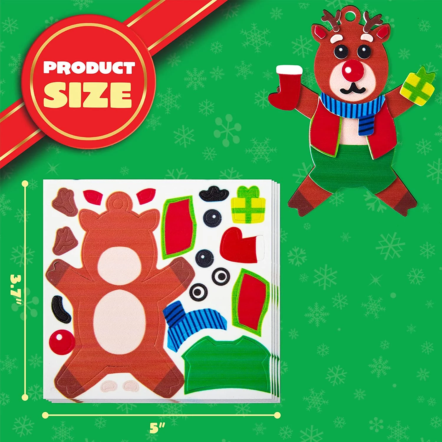 16Pcs Foam Christmas Character Ornaments 8 16Pcs Foam Christmas Character Ornaments - Image 6