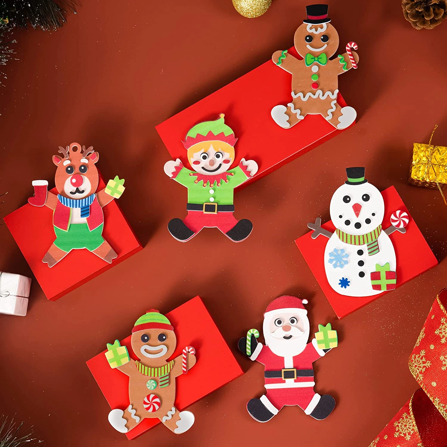 16Pcs Foam Christmas Character Ornaments 9 16Pcs Foam Christmas Character Ornaments - Image 7