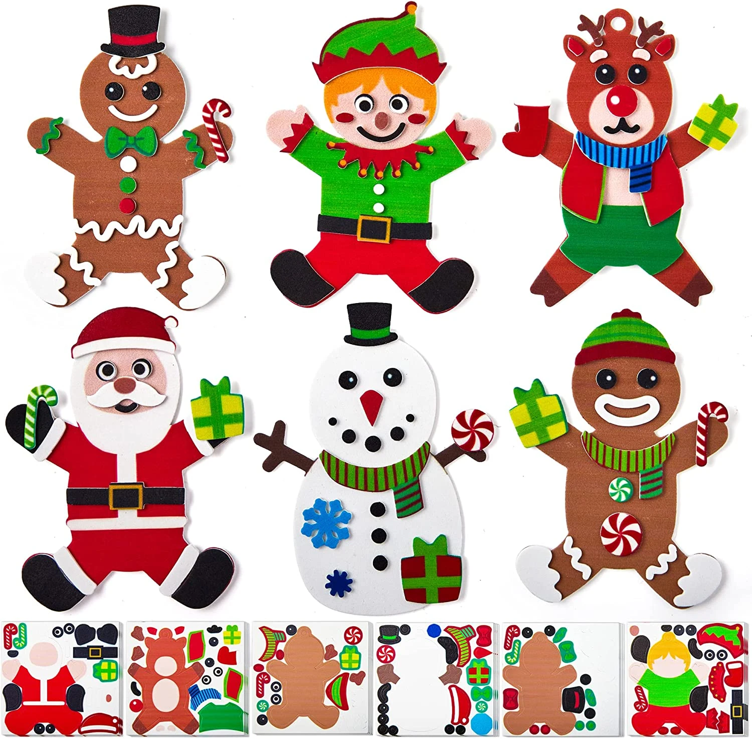 16Pcs Foam Christmas Character Ornaments 10 16Pcs Foam Christmas Character Ornaments - Image 8