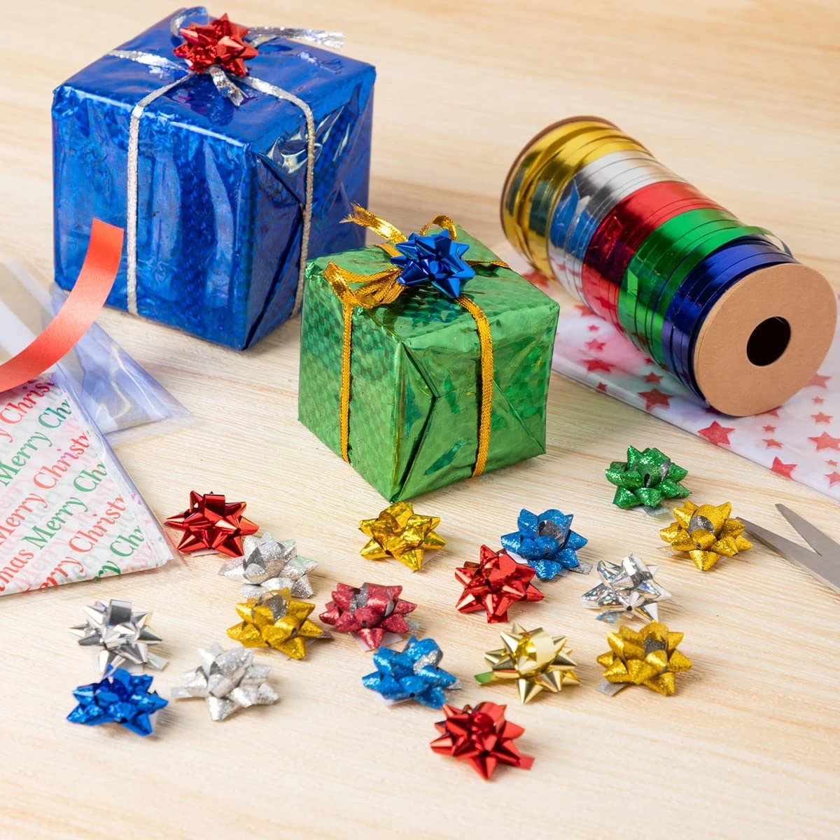 1 Inch Christmas Gift Bows, 150 Pcs 8 1 Inch Christmas Gift Bows, 150 Pcs - Image 6