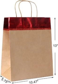 Red And Gold Christmas Kraft Gift Bags 11 Red And Gold Christmas Kraft Gift Bags -Xmas Supplies Shop 16b