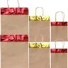 Red And Gold Christmas Kraft Gift Bags -Xmas Supplies Shop 16d