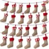 Advent Calendar Linen Christmas Stockings Socks Garland, 24 Pcs 1 Advent Calendar Linen Christmas Stockings Socks Garland, 24 Pcs -Xmas Supplies Shop 2022AdventCalendarLinenChristmasStockingsSocksGarland 24Pcs 2