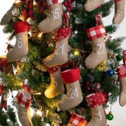 Advent Calendar Linen Christmas Stockings Socks Garland, 24 Pcs 14 Advent Calendar Linen Christmas Stockings Socks Garland, 24 Pcs -Xmas Supplies Shop 2022AdventCalendarLinenChristmasStockingsSocksGarland 24Pcs 7
