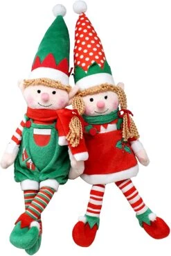 Elf Plush Christmas Stuffed Toys, 2 Pack 10 Elf Plush Christmas Stuffed Toys, 2 Pack -Xmas Supplies Shop 20c
