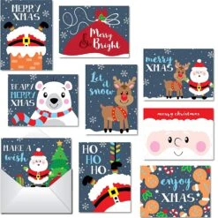 Christmas Holiday Greeting Cards Collection With Envelopes