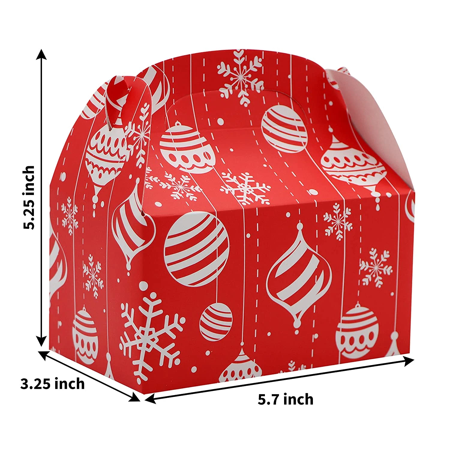 5.25" Christmas Red Gable Candy Boxes, 24 Pcs 8 5.25" Christmas Red Gable Candy Boxes, 24 Pcs - Image 6
