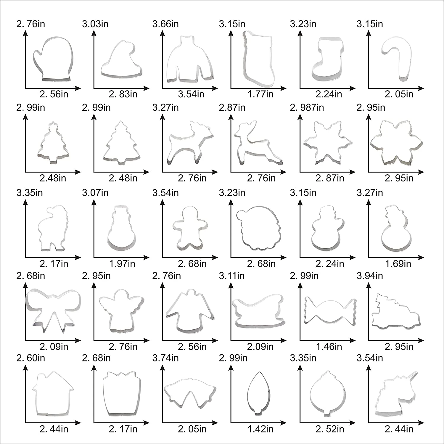 30 PCS Christmas Cookie Cutter Set 5 30 PCS Christmas Cookie Cutter Set - Image 3
