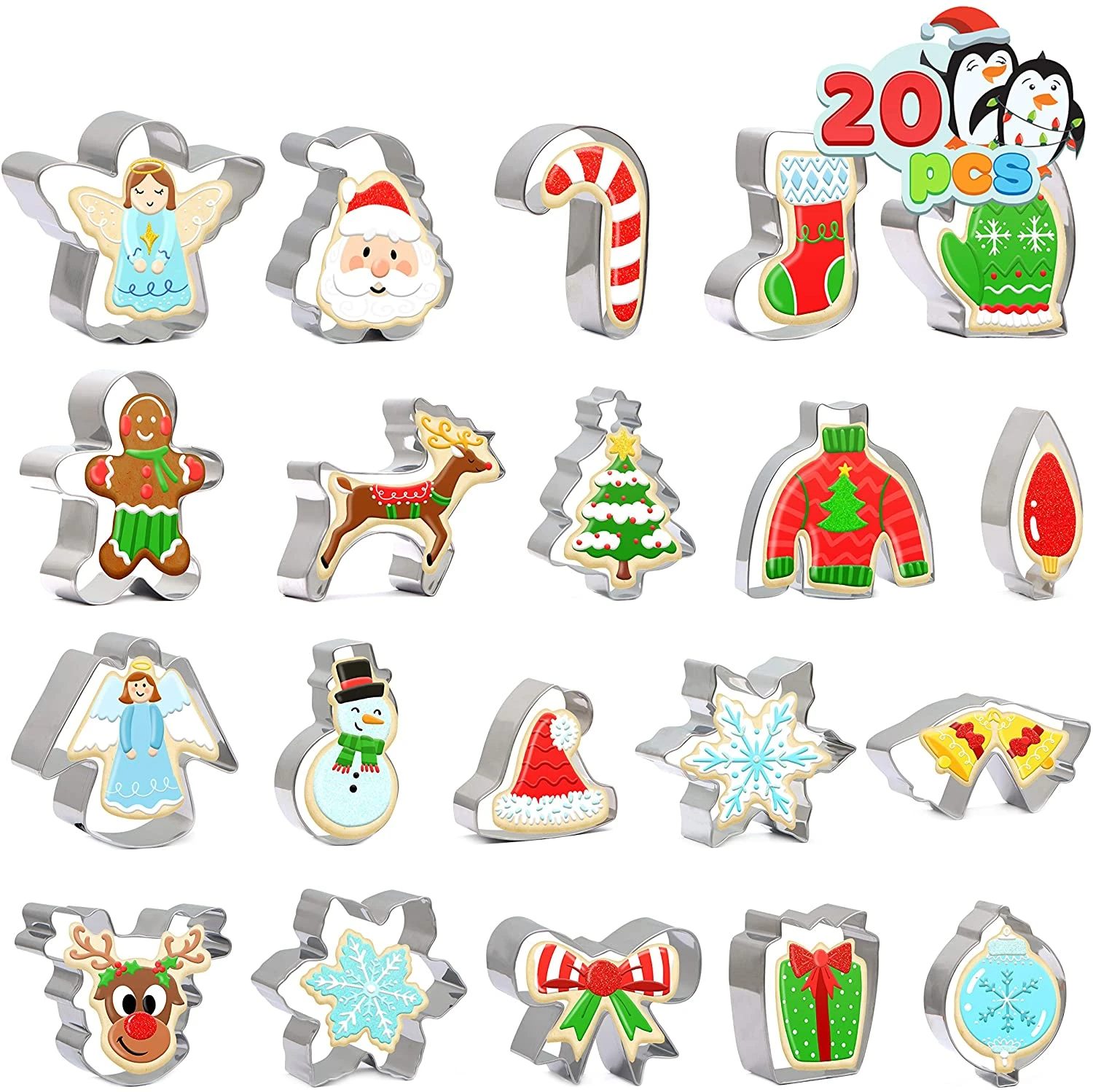 Christmas Cookie Cutter Set 20 PCS 4 Christmas Cookie Cutter Set 20 PCS - Image 2