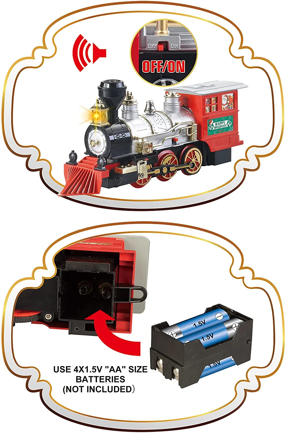 Christmas Electric Train Set With Real Smoke(Medium) 5 Christmas Electric Train Set With Real Smoke(Medium) - Image 3