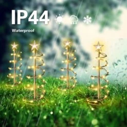 4Pcs Spiral Christmas Tree Pathway Light 18in -Xmas Supplies Shop 4PcsSpiralChristmasTreePathwayLight18in 5