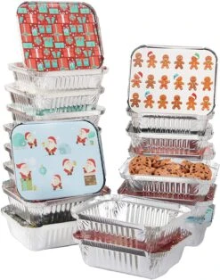 Christmas Treat Foil Containers, 40 Pcs