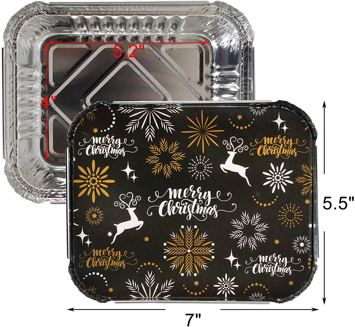 Christmas Treat Foil Containers, 40 Pcs 9 Christmas Treat Foil Containers, 40 Pcs - Image 7