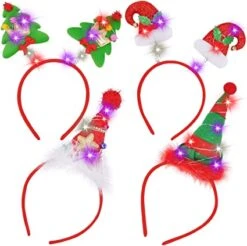4 Piece Light-Up Christmas Headbands