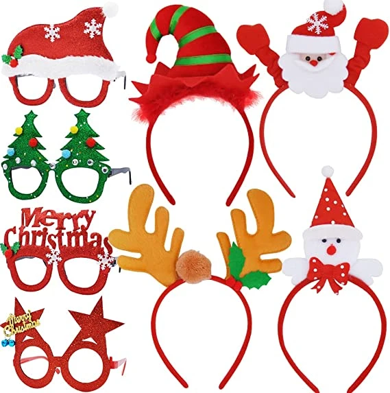 Christmas Headbands And Party Glasses Frames Bundle 3 Christmas Headbands And Party Glasses Frames Bundle