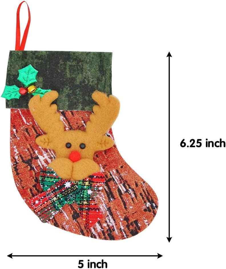 Mini Christmas Stockings 8 Mini Christmas Stockings - Image 6