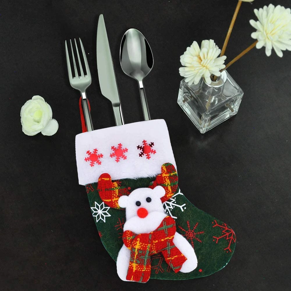 6in Mini Christmas Stockings (Patches), 12 Pcs 6 6in Mini Christmas Stockings (Patches), 12 Pcs - Image 4