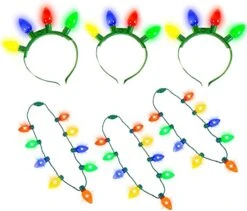 6 Pieces Christmas Headband And Necklace