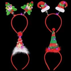 4 Piece Light-Up Christmas Headbands -Xmas Supplies Shop 61lUdflZYTL. AC UX569