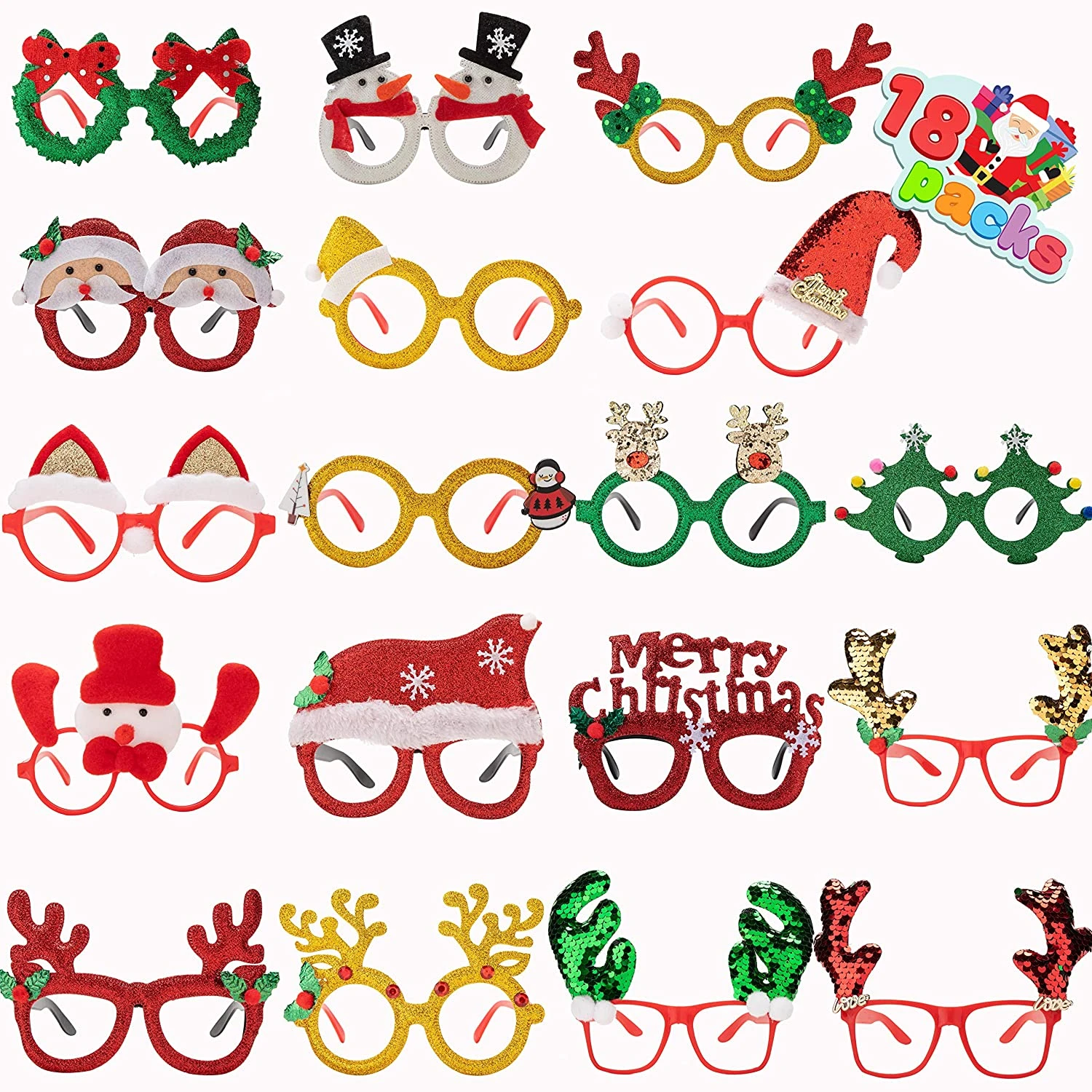 Christmas Glasses Frame Costume 3 Christmas Glasses Frame Costume