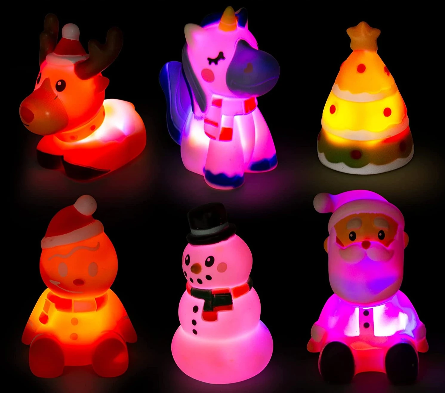 6Pcs Christmas LED Light-UP Bath Toy Set 3 6Pcs Christmas LED Light-UP Bath Toy Set
