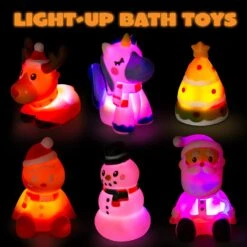 6Pcs Christmas LED Light-UP Bath Toy Set 8 6Pcs Christmas LED Light-UP Bath Toy Set -Xmas Supplies Shop 6PcsChristmasLEDLight UPBathToySet 3
