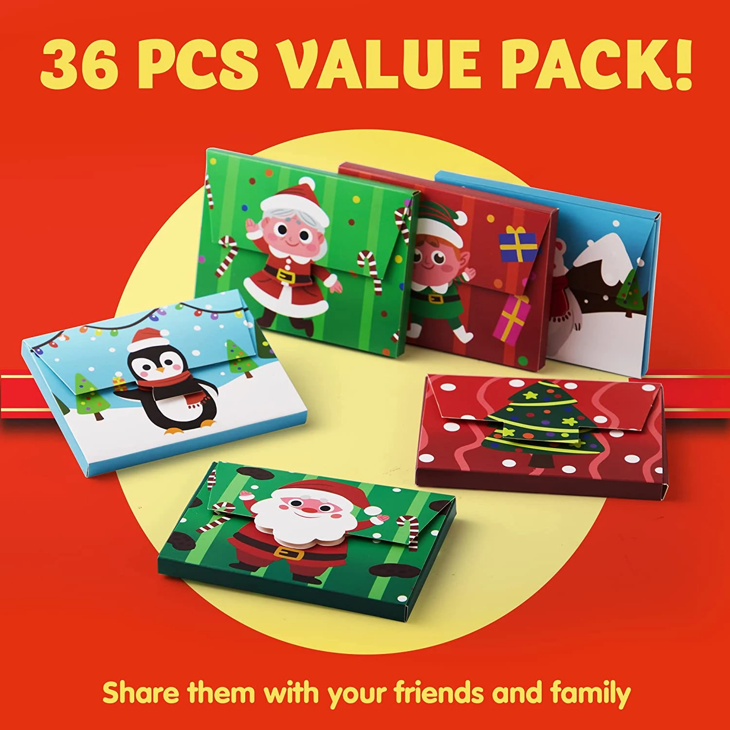 Cartoon Design Christmas Gift Box With Magic Sticker, 36 PCs 5 Cartoon Design Christmas Gift Box With Magic Sticker, 36 PCs - Image 3