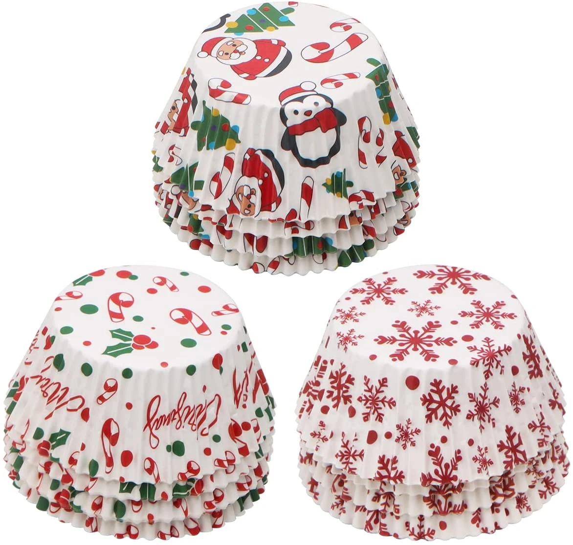 Christmas Cupcake Liners, 150 Pcs 4 Christmas Cupcake Liners, 150 Pcs - Image 2