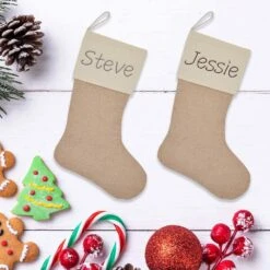 Plain Burlap Christmas Stockings 9 Plain Burlap Christmas Stockings -Xmas Supplies Shop 71NWVUnnEsL. AC SL1000