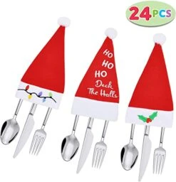 24 Piece Christmas Santa Hats Silverware 10 24 Piece Christmas Santa Hats Silverware -Xmas Supplies Shop 71Ran944V4L. AC SX466