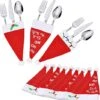 24 Piece Christmas Santa Hats Silverware -Xmas Supplies Shop 71UEQO1 QLL. AC SX466