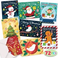 72 Christmas Greeting Cards With Envelopes 11 72 Christmas Greeting Cards With Envelopes -Xmas Supplies Shop 71fsPiLSkpL. AC SL1086