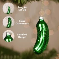 Christmas Glass Ornament 2-pcs Pickle Set For Christmas Tree Decoration 12 Christmas Glass Ornament 2-pcs Pickle Set For Christmas Tree Decoration -Xmas Supplies Shop 71hzazOeFzL. AC SL1500
