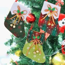 6in Mini Christmas Stockings (Bells), 12 Pcs -Xmas Supplies Shop 71l7IeYgd1L. AC SL1000