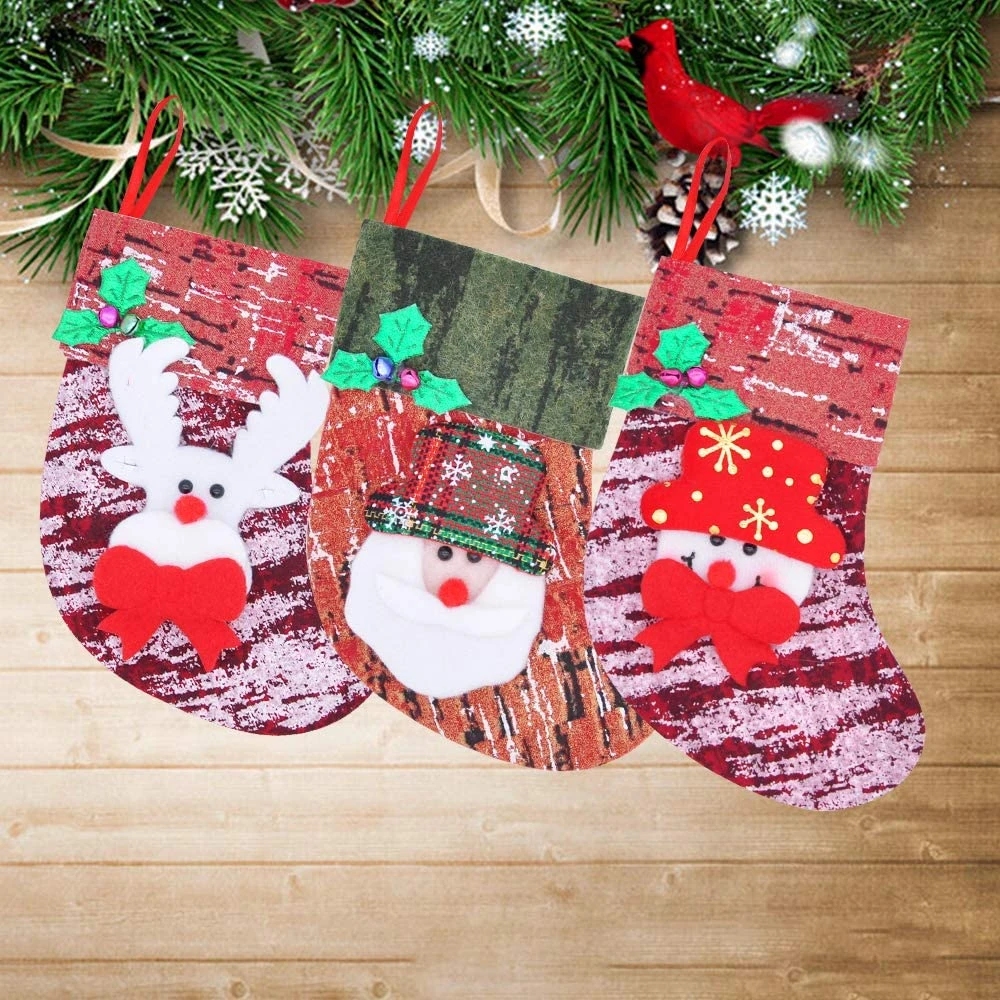 Mini Christmas Stockings 4 Mini Christmas Stockings - Image 2